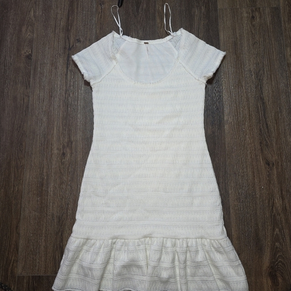 Free People Cream Knit Mini Dress - Picture 10 of 12